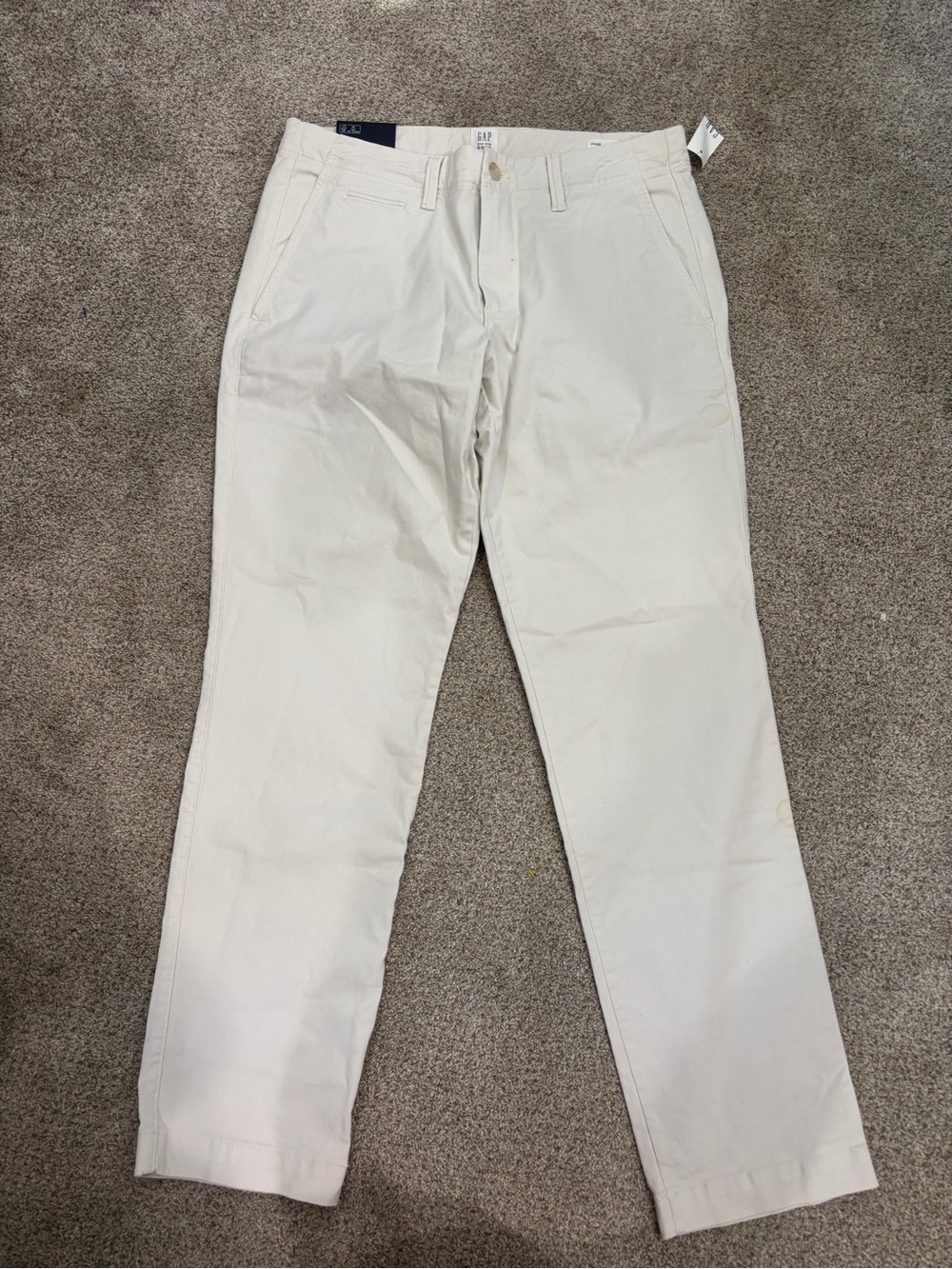 NEW! GAP FLEX Pants Mens 31x30 Khaki Essential Khaki Slim Stretch Chino Casual‎
